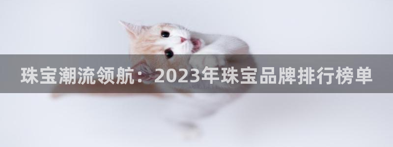 打造娱乐新航母：珠宝潮流领航：2023年珠宝品牌排行榜单